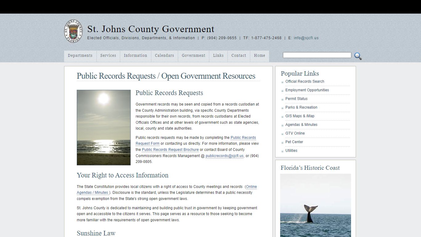 Open Government Resources - St. Johns County Government