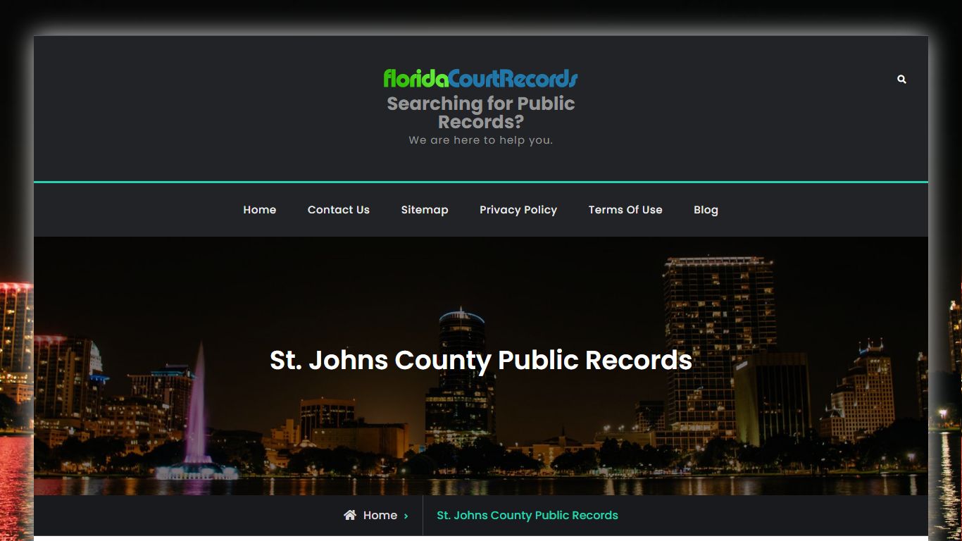 St. Johns County Public Records - Searching for Public ...